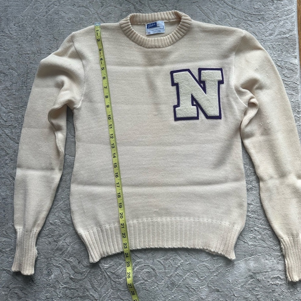 Vintage Dehen 100% Wool Varsity Sweater – Size M - Picture 5 of 10